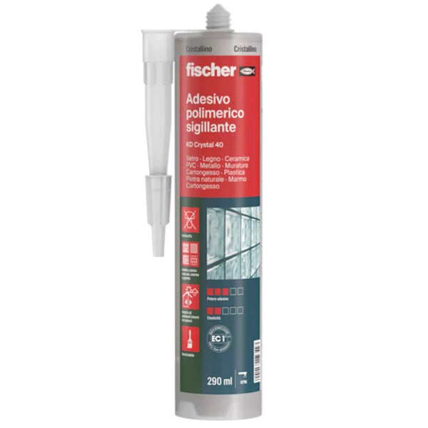 FISCHER ADESIVO SIGILLANTE KD CRYSTAL 40 CRISTALLINO ML290