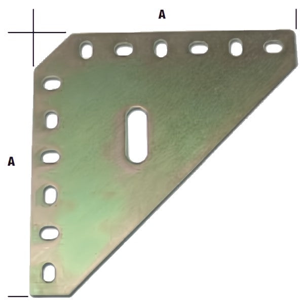 MINUTEX RINFORZO TRIANGOLARE MULTIUSO MM100x100x1,5 IN ACCIAIO ZINCATO*