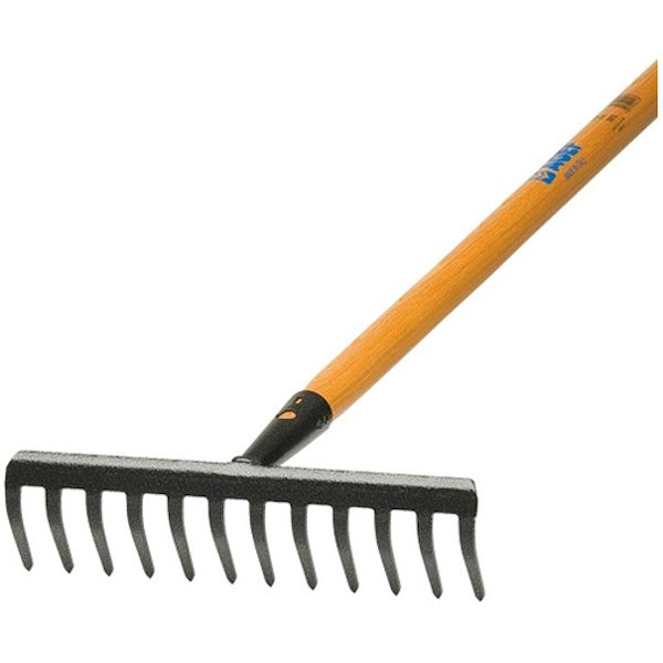 AGEF RASTRELLO 14 DENTI CURVI CON MANICO IN FRASSINO CM140 FSC 100%