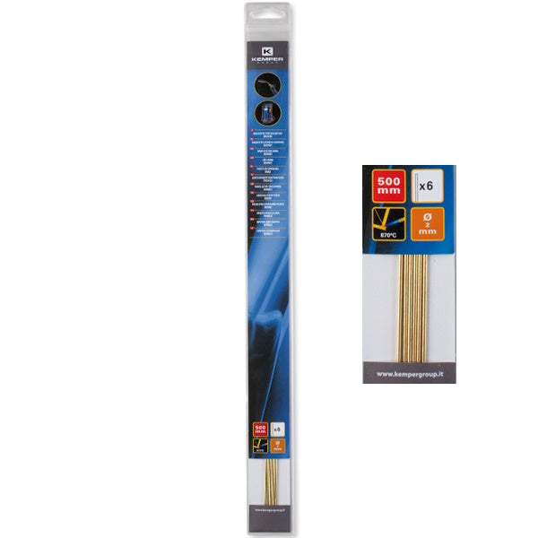 KEMPER BARRETTE IN BRONZO PER SALDATURA A CANNELLO D.MM2X500 CONF.PZ 6