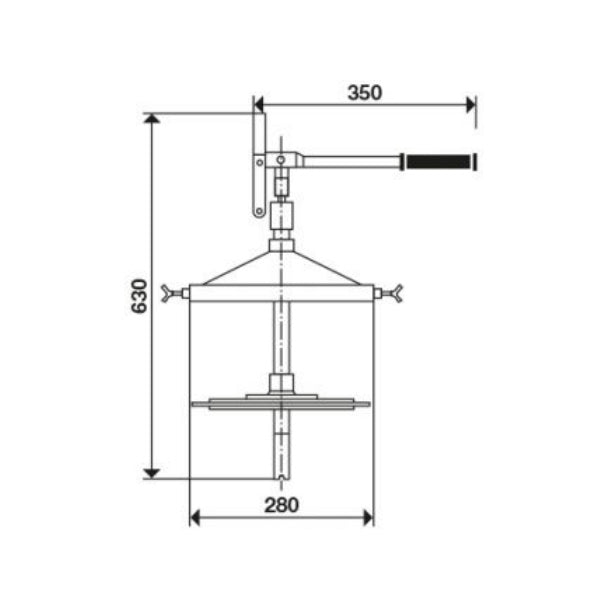 RAASM INGRASSATORE MANUALE ALTA PRESSIONE PER FUSTI D.MM240-260, KG12-20