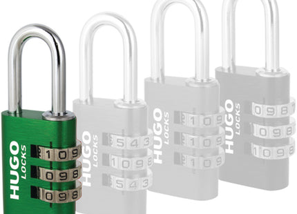 FF GROUP HUGO LUCCHETTO IN ALLUMINIO A COMBINAZIONE PA20 MM20 VERDE*
