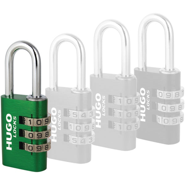 FF GROUP HUGO LUCCHETTO IN ALLUMINIO A COMBINAZIONE PA20 MM20 VERDE*