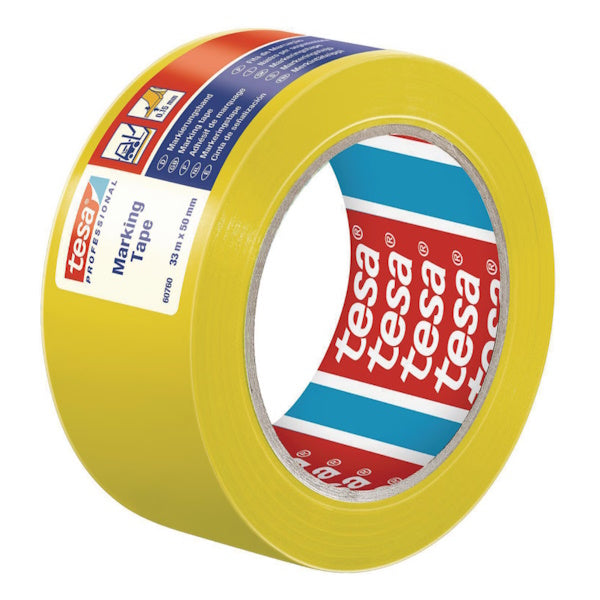 TESA NASTRO SEGNALETICO IN PVC ADESIVO MM50X33MT GIALLO