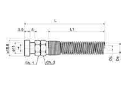 ANI ART. 60/MF D.MM 6X 8 ATTACCO A BAIONETTA CON MOLLA BLISTER PZ1