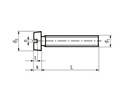 VITE TC CON INTAGLIO CLASSE 4.8 ZINCATA BIANCA M 5X 10 UNI 6107