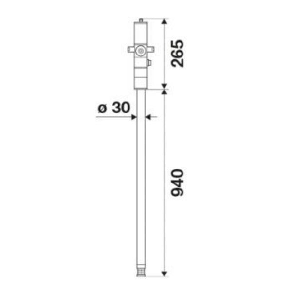 RAASM POMPA PNEUMATICA A PISTONE PER GRASSO CON PESCANTE DA MM940