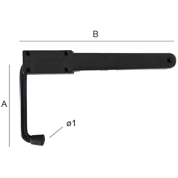 OM4 FERMAPERSIANA CON MOLLA MM140X250 CORSA MM120 VERNICIATO NERO