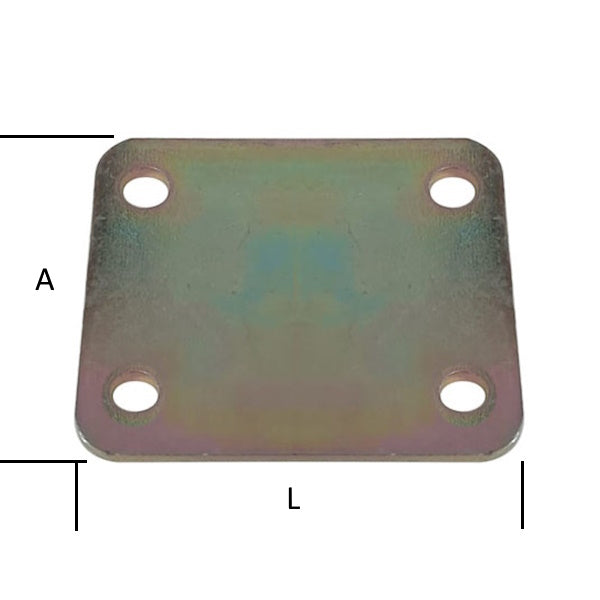 MINUTEX PIASTRA GIUNZIONE PESANTE 4 FORI MM 60X50X3 ACCIAIO ZINCATO