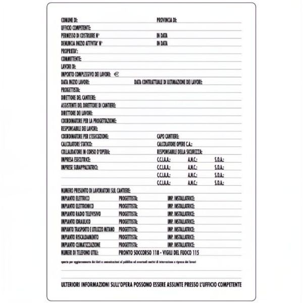 3G ITALIA CARTELLO CANTIERE IN POLIONDA MM 800X600 F.40.001