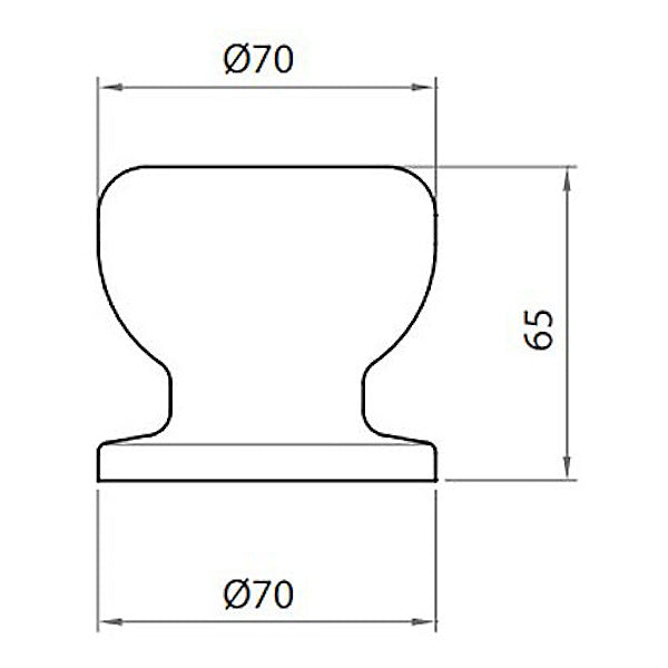 GHIDINI POMOLO TONDO PER PORTA PIPPO D.MM70 IN NYLON NERO