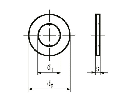 RONDELLE PIANE UNI 6592 OTTONE PER VITI M10