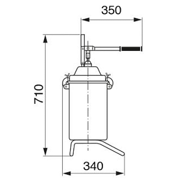 RAASM INGRASSATORE MANUALE PORTATILE CON SERBATOIO KG13 ALTA PRESSIONE