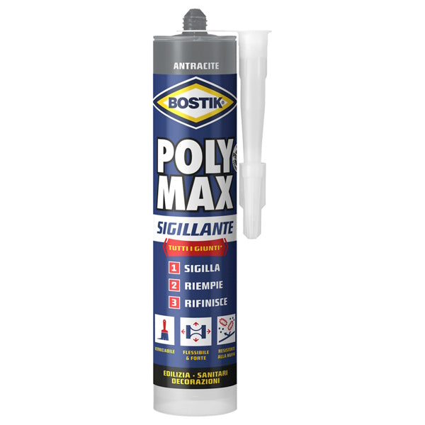 UHU BOSTIK POLY MAX SIGILLANTE ANTRACITE IN CARTUCCIA ML280