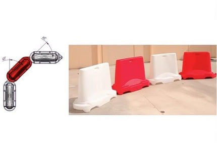3G ITALIA BARRIERA NEW JERSEY IMPILABILE CM100X40X70 COLORE BIANCO