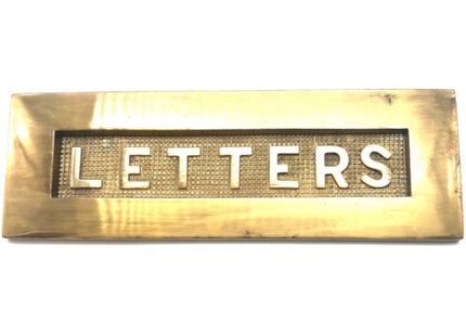 COTTALI BUCA LETTERE IN OTTONE LUCIDO VERNICIATO SATINATO MM254X75