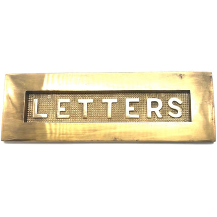 COTTALI BUCA LETTERE IN OTTONE LUCIDO VERNICIATO SATINATO MM254X75