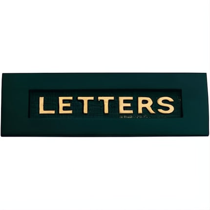 COTTALI BUCA LETTERE IN OTTONE VERNICIATO NERO SATINATO MM254X75