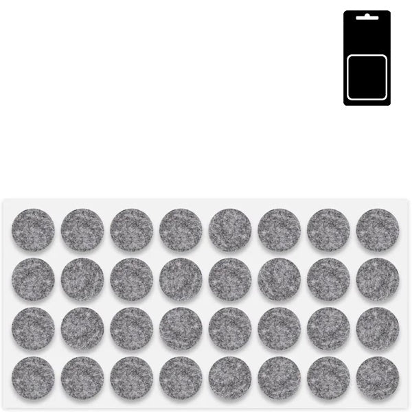 SODIFER FELTRINI ADESIVI TONDI D.MM 9 GRIGIO BLISTER DA PZ64