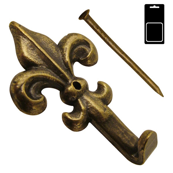 SODIFER GANCI PER QUADRI A GIGLIO IN ZAMA BRONZATO CON CHIODO MM32 PZ 4