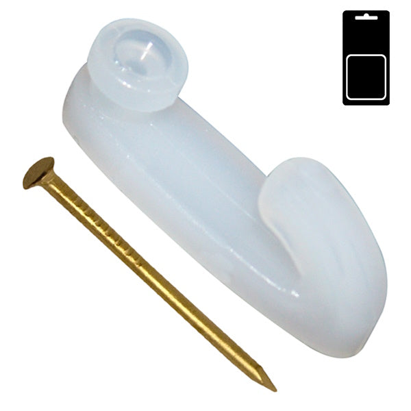 SODIFER GANCI DA PARETE IN NYLON GHIACCIO CON CHIODO OTTONATO PZ10