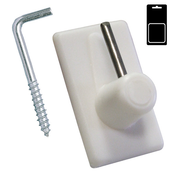 SODIFER GANCI ADESIVI PER BACCHETTE REGGITENDE BIANCO CONF.PZ26