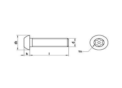 VITE TBEI TX IN ACCIAIO INOX A2 M 6X 16 ISO 7380