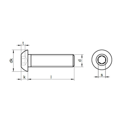VITE TBEI CLASSE 10.9 GREZZA M10X 25 ISO 7380