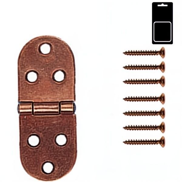 SODIFER CERNIERE A BISCOTTO IN FERRO BRONZATO MM80X31 BLISTER PZ2