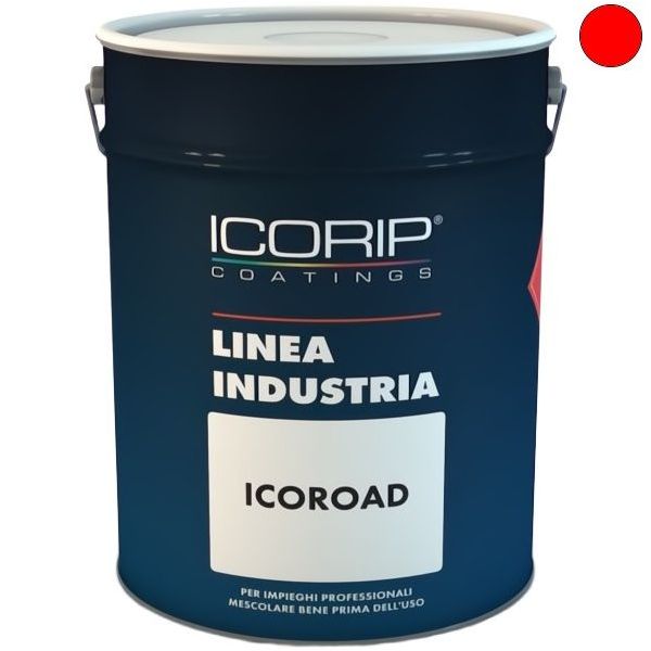 ICORIP ICOROAD PITTURA SPARTITRAFFICO ROSSO RAL3000 KG 5