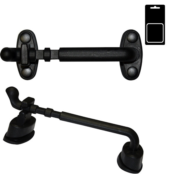 SODIFER SOCCHIUDI FINESTRA 2 ANTE IN NYLON NERO CON VITI BLISTER PZ1