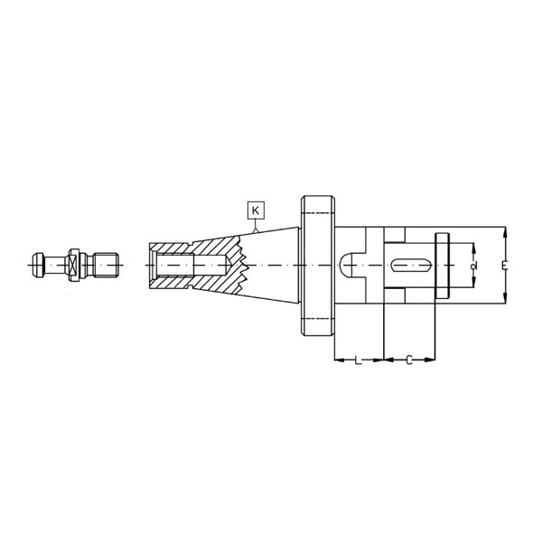 BELLODI TIBI MANDRINO PORTA FRESE COMBINATO DIN 2080 ISO40 CODOLO D.MM16
