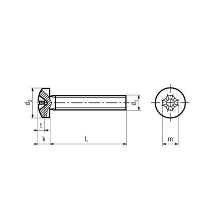 VITE TC PH IN ACCIAIO INOX A2 M 4X 10 UNI 7687