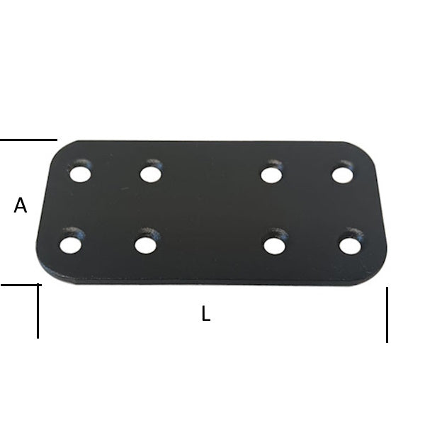 MINUTEX PIASTRA GIUNZIONE DIRITTA LEGGERA MM60X30X2 ACCIAIO GRAFITE