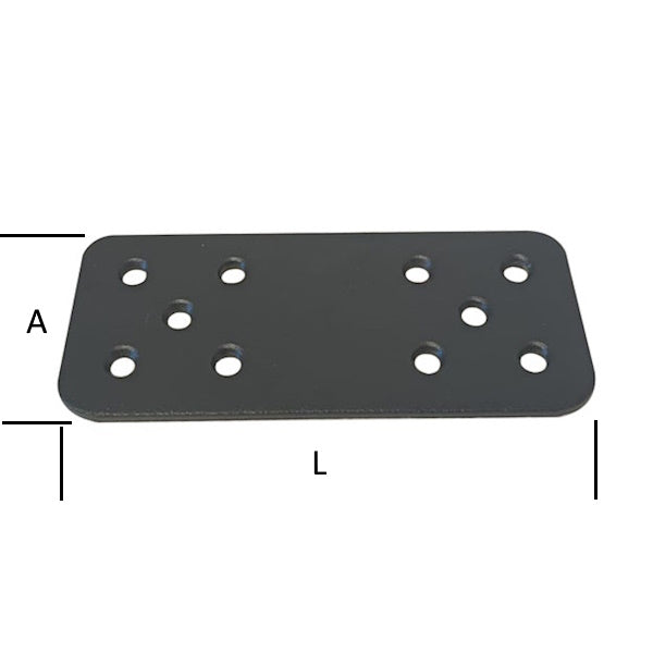 MINUTEX PIASTRA GIUNZIONE DIRITTA MM 90X40X2,5 ACCIAIO GRAFITE