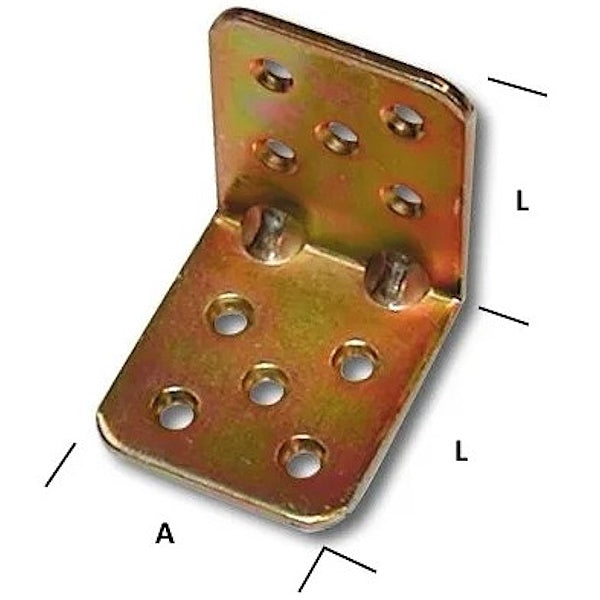 MINUTEX PIASTRA GIUNZIONE PIEGATA CON RINFORZI MM 40X45X2,5 ZINCATA