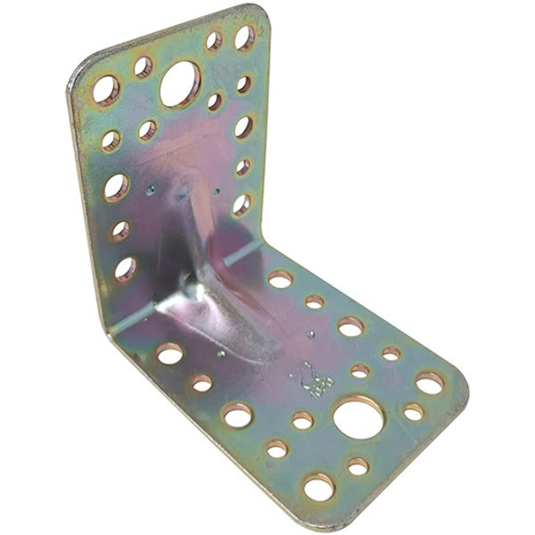 MINUTEX PIASTRA GIUNZIONE PIEGATA NERVATA MM65X85X2,5 IN ACCIAIO ZINCATO