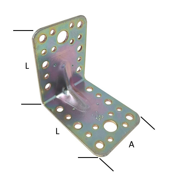 MINUTEX PIASTRA GIUNZIONE PIEGATA NERVATA MM65X85X2,5 IN ACCIAIO ZINCATO