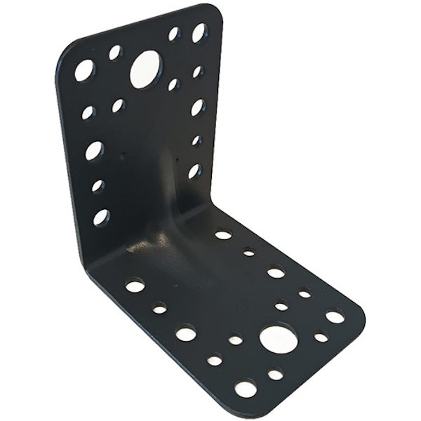 MINUTEX PIASTRA GIUNZIONE PIEGATA NERVATA MM65X85X2,5 IN ACCIAIO GRAFITE