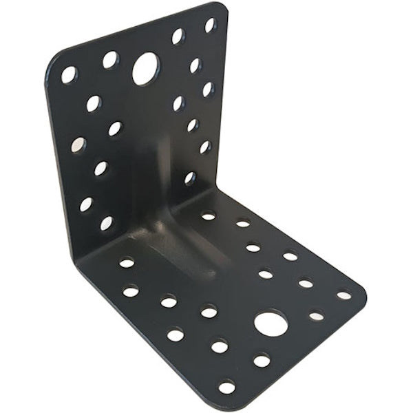 MINUTEX PIASTRA GIUNZIONE PIEGATA NERVATA MM 90X100X3 IN ACCIAIO GRAFITE