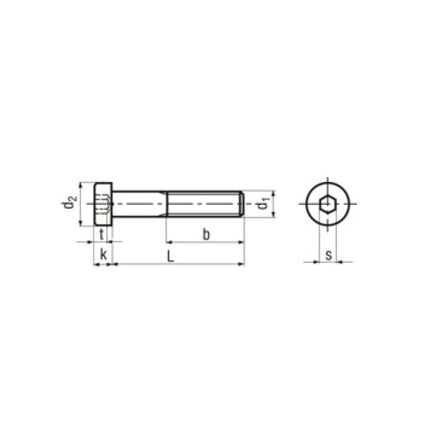 VITE TCEI TESTA RIBASSATA CLASSE  8.8 GREZZA M 8X 30 DIN 7984