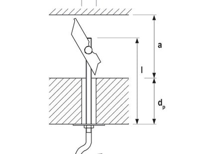 FISCHER ANCORA DI FISSAGGIO KD 8 CON VITE M8X100 E DUE DADI