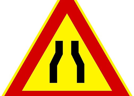 3G ITALIA CARTELLO TRIANGOLO STRETTOIA SIMMETRICA CM90 F.384 VTR*
