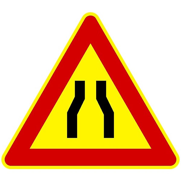 3G ITALIA CARTELLO TRIANGOLO STRETTOIA SIMMETRICA CM90 F.384 VTR*