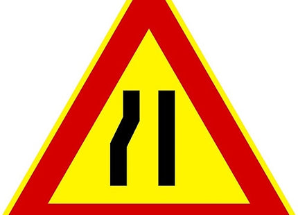 3G ITALIA CARTELLO TRIANGOLO STRETTOIA A SX CM90 F.385 VTR*