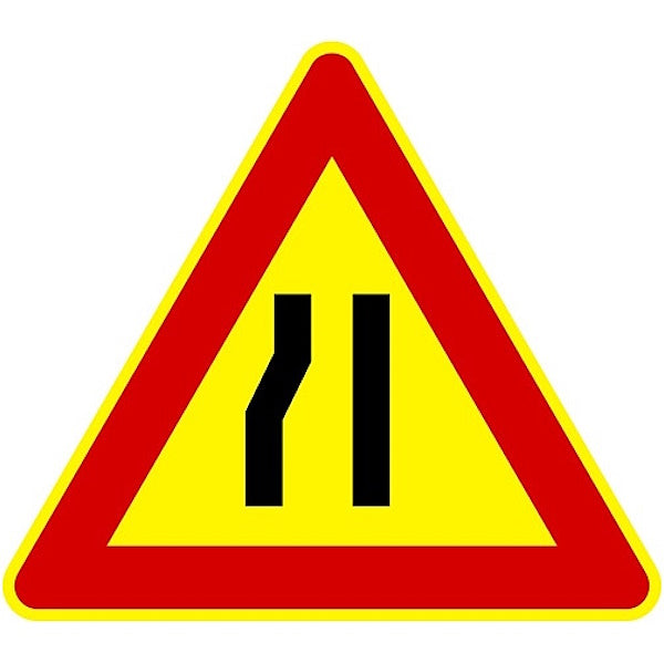 3G ITALIA CARTELLO TRIANGOLO STRETTOIA A SX CM90 F.385 VTR*