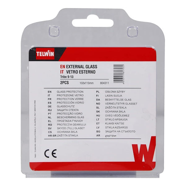 TELWIN VETRO ESTERNO DI PROTEZIONE PER MASCHERA TRIBE 9-13 SET DA PZ2