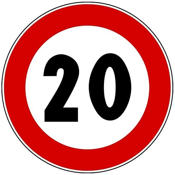 3G ITALIA DISCO LIMITE MAX DI VELOCITA' 20 KM/H CM60 F.50 IN METALLO