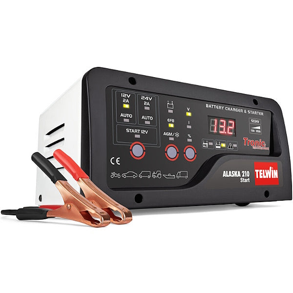 TELWIN CARICABATTERIE AVVIATORE/MANTENITORE ALASKA 210 START 230V 12-24V