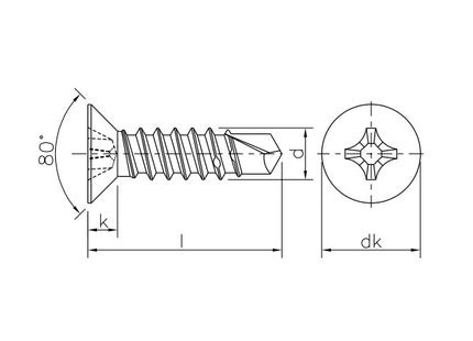 VITE AUTOPERFORANTE TSP PH ZINCATA NERA D.MM 4,2X 16 UNI 8119